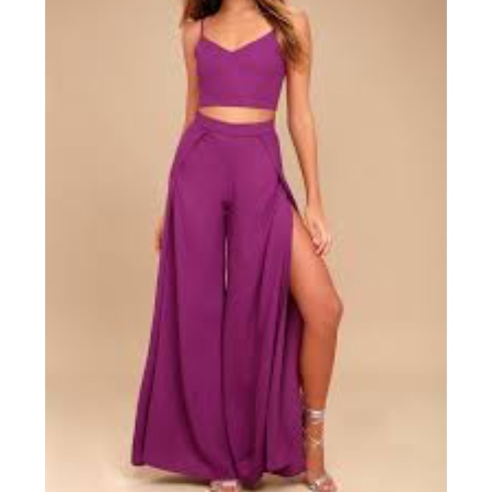 Lulus Chic magenta two piece set - NWOT